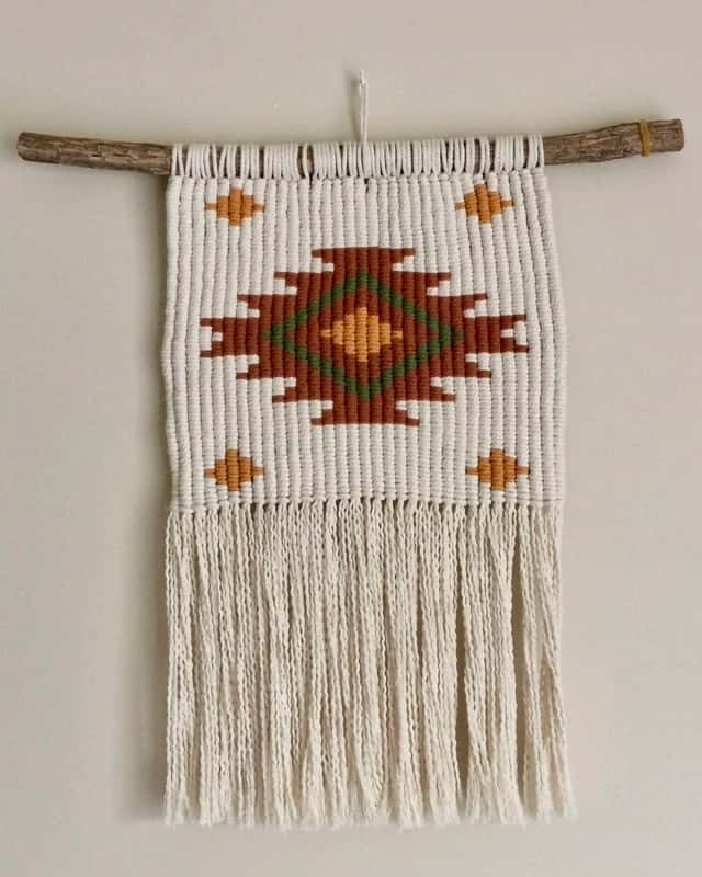 Tenture macramé Onde Paisible — tissage coloré fait main, CTJ Creation
