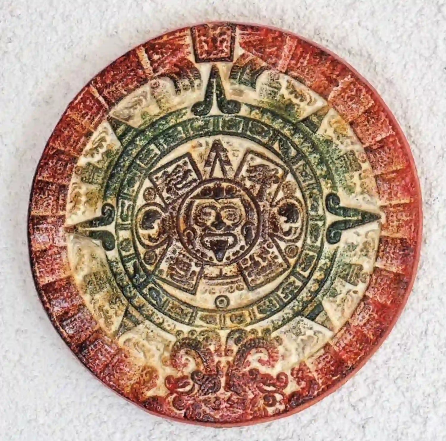 Représentation en terre cuite du calendrier Maya