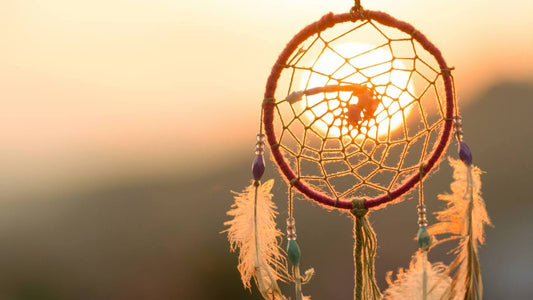 Attrape rêves sur soleil couchant